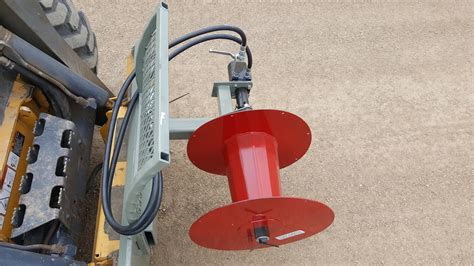 hydraulic wire roller for skid steer|skid steer wire winder attachment.